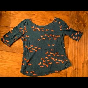 Anthropologie fox shirt